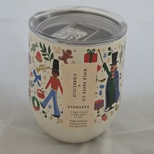 Rifle Paper Co. Stemless Tumbler with Festive Design